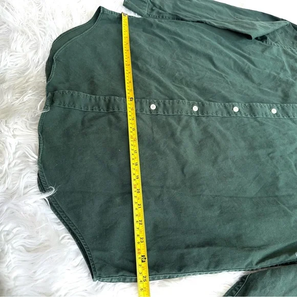 Vintage Ralph Lauren Shirt Adult Extra Large L Green Red Pony Chino Mens 90s - Picture 5 of 9